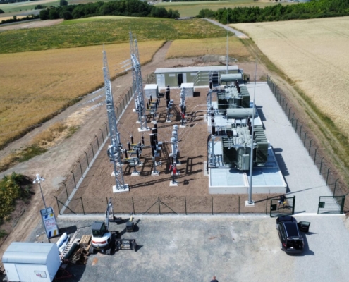 Das von SÜDWERK realisierte Umspannwerk in Sulzfeld